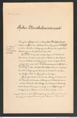 k.k. naturhistorisches Hofmuseum, Intendanzakten 1885-1896 (Hauer), Aktenzahl Z.481.c/1891, Seite 1